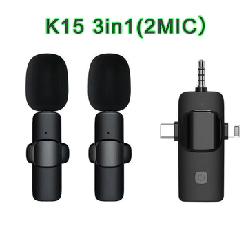 TINW 3 In1 3.5mm Mikrofon Nirkabel Lavalier Mic Portabel Audio Video Pembuatan Rekaman Wireless