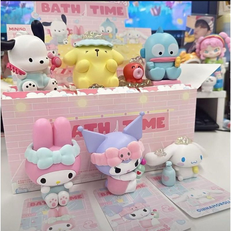 Jual ien ien MINISO Sanrio Characters Bath Time Series Blind Box ...