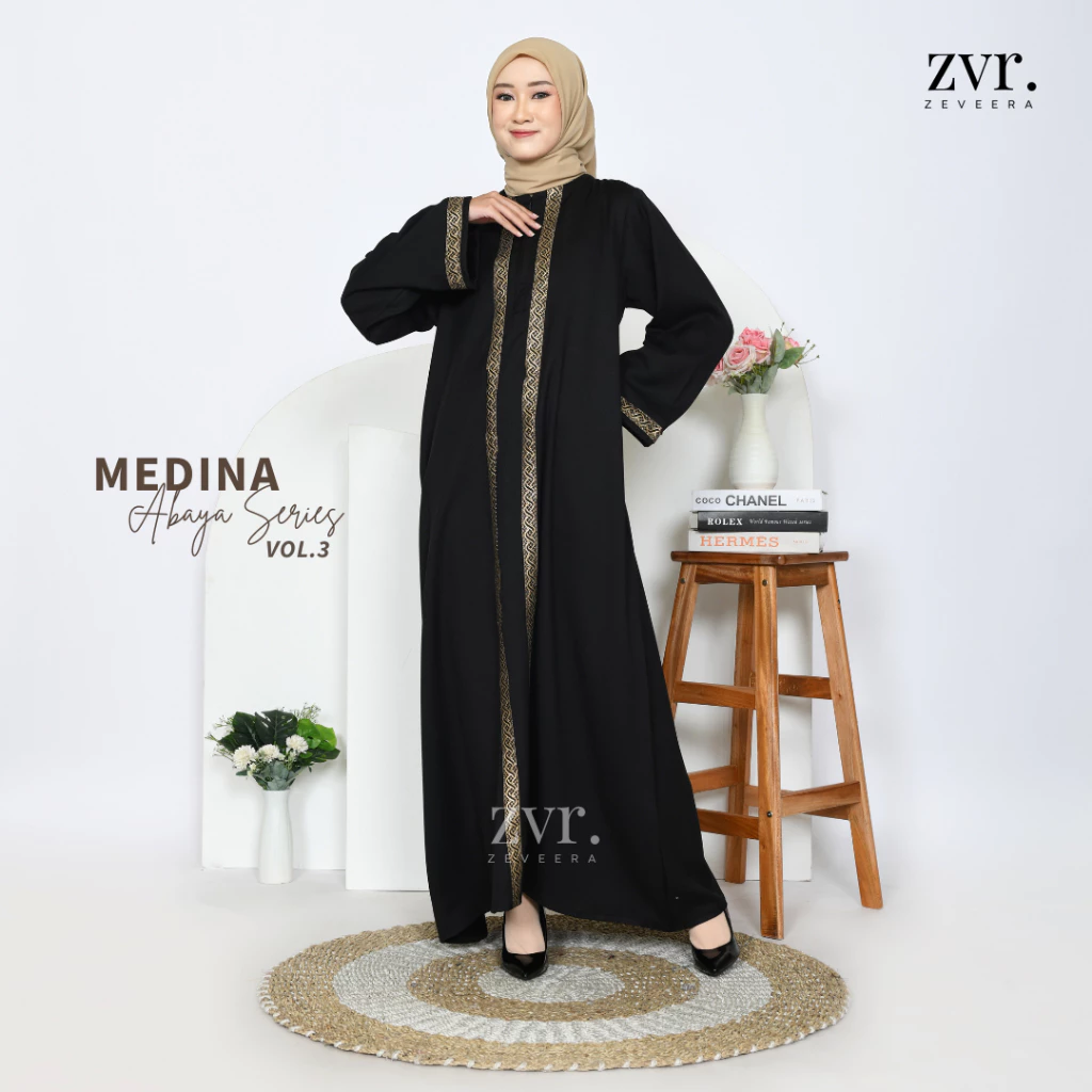 Detail Renda & Bahan Medina Abaya Zeveera