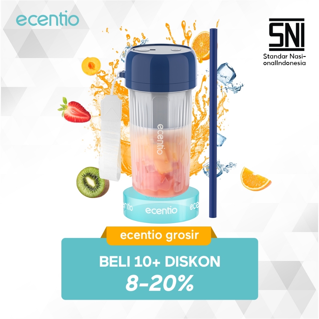 Jual 【grosir】ecentio blender mini 12 mata pisau blender murah bagus