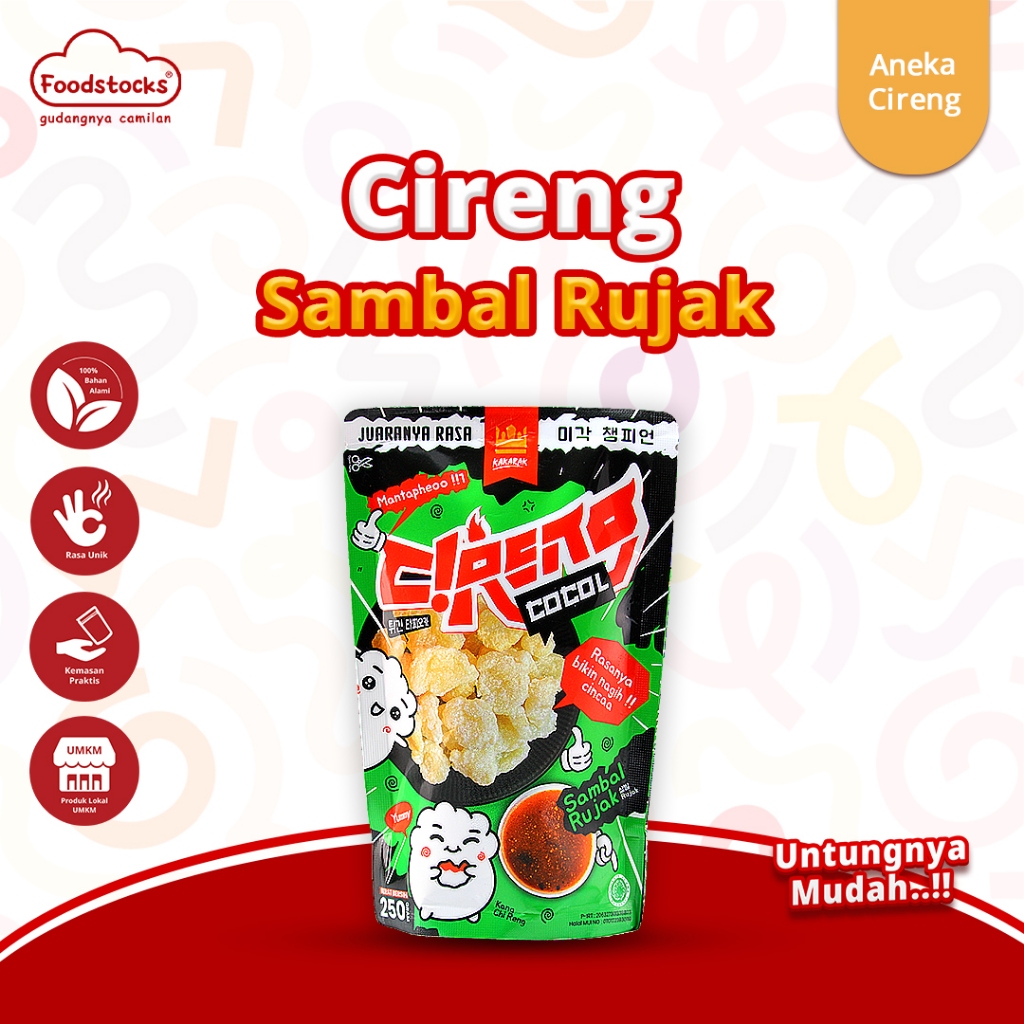 Jual Kakarak - Cireng Cocol Sambal Rujak Pedas 250 gr | Shopee Indonesia