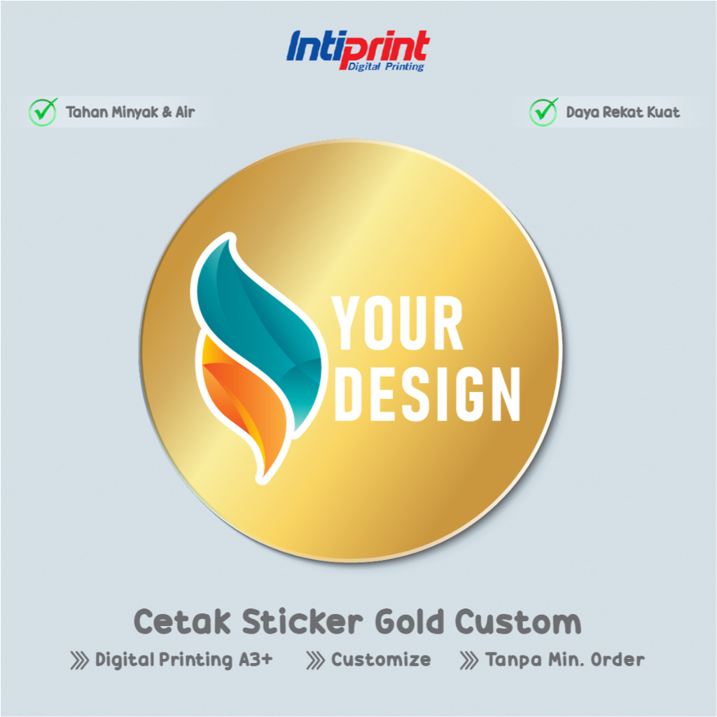 Jual Cetak Sticker Gold Custom / Print Stiker Emas Segel Label Kemasan ...