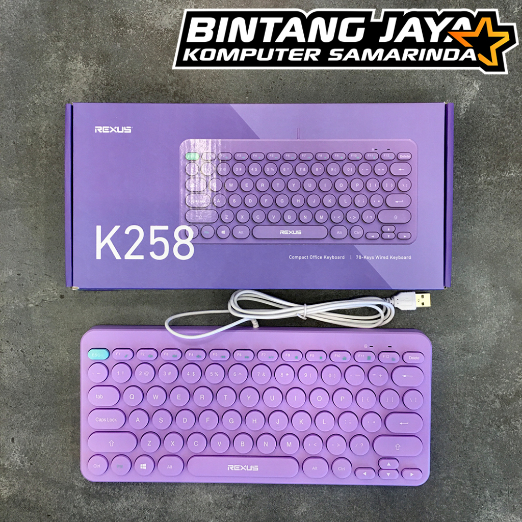 Jual Rexus K258 Keyboard Mini Office Wired USB | Shopee Indonesia