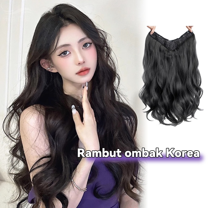 Jual Hairclip Filamen Protein korean wave Wavy Ombak Rambut Palsu ...