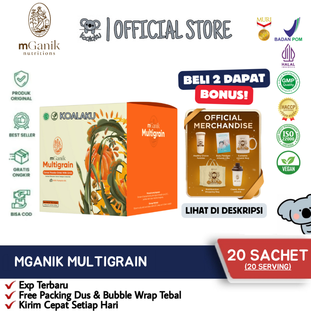 Jual Mganik Multigrain 20 sachet 500 gr Metafiber Original Official ...