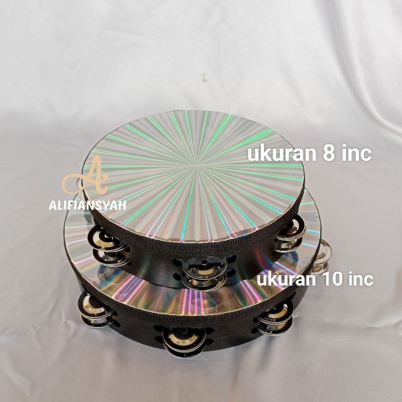 Jual tamborin hologram double ring ukuran 6inch 8inch dan 10inch ...
