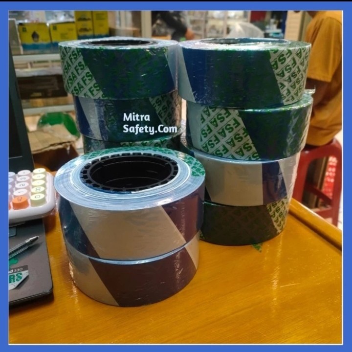 Jual Barricade Line 2 Inch x 300m Biru - Putih / Police Line Biru ...