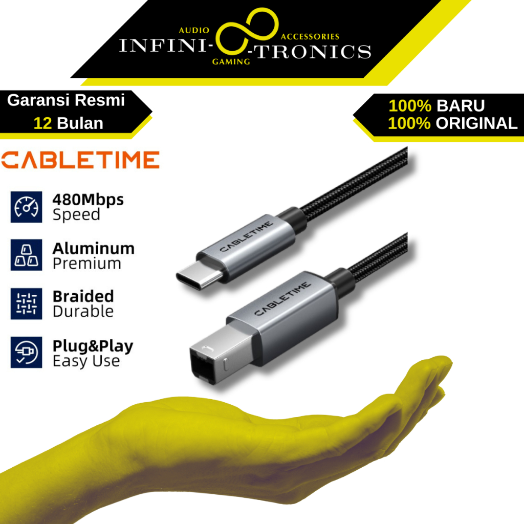 Jual Kabel Printer Scanner USB-C to USB-B Male to Male USB Type C to B ...