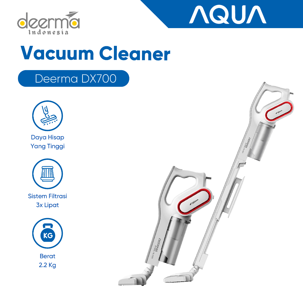 Jual Deerma DX700 Handheld Vacuum Cleaner 15 kPa 2-in-1 Portable ...