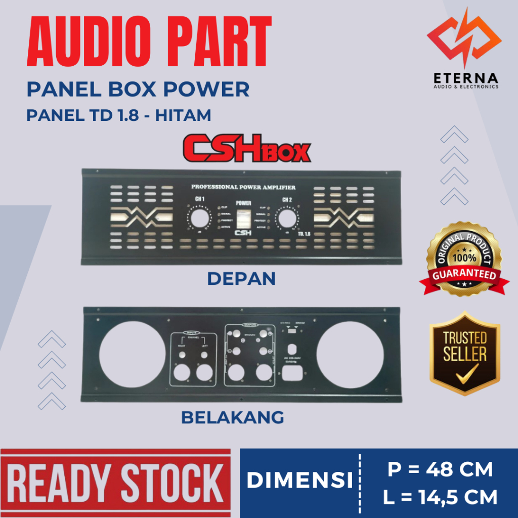 Jual CSH PANEL / PLAT BOX POWER - TD 1.8 (3U) HITAM | Shopee Indonesia