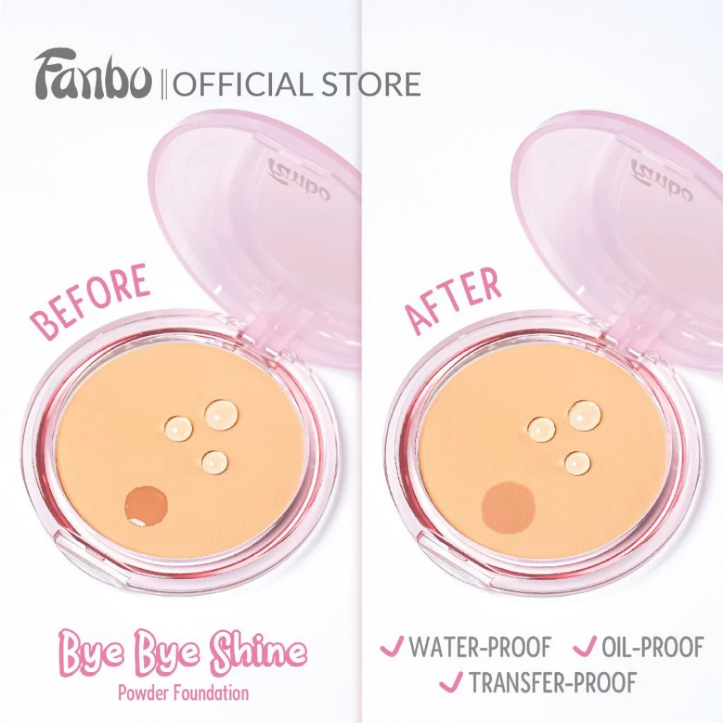 Jual FANBO BYE BYE SHINE POWDER FOUNDATION | Shopee Indonesia