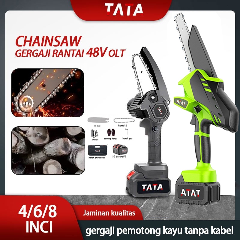 Jual 【COD】⚠️ ⚠️ TATA Gergaji Listrik Mini Chainsaw Gergaji Listrik Mini ...