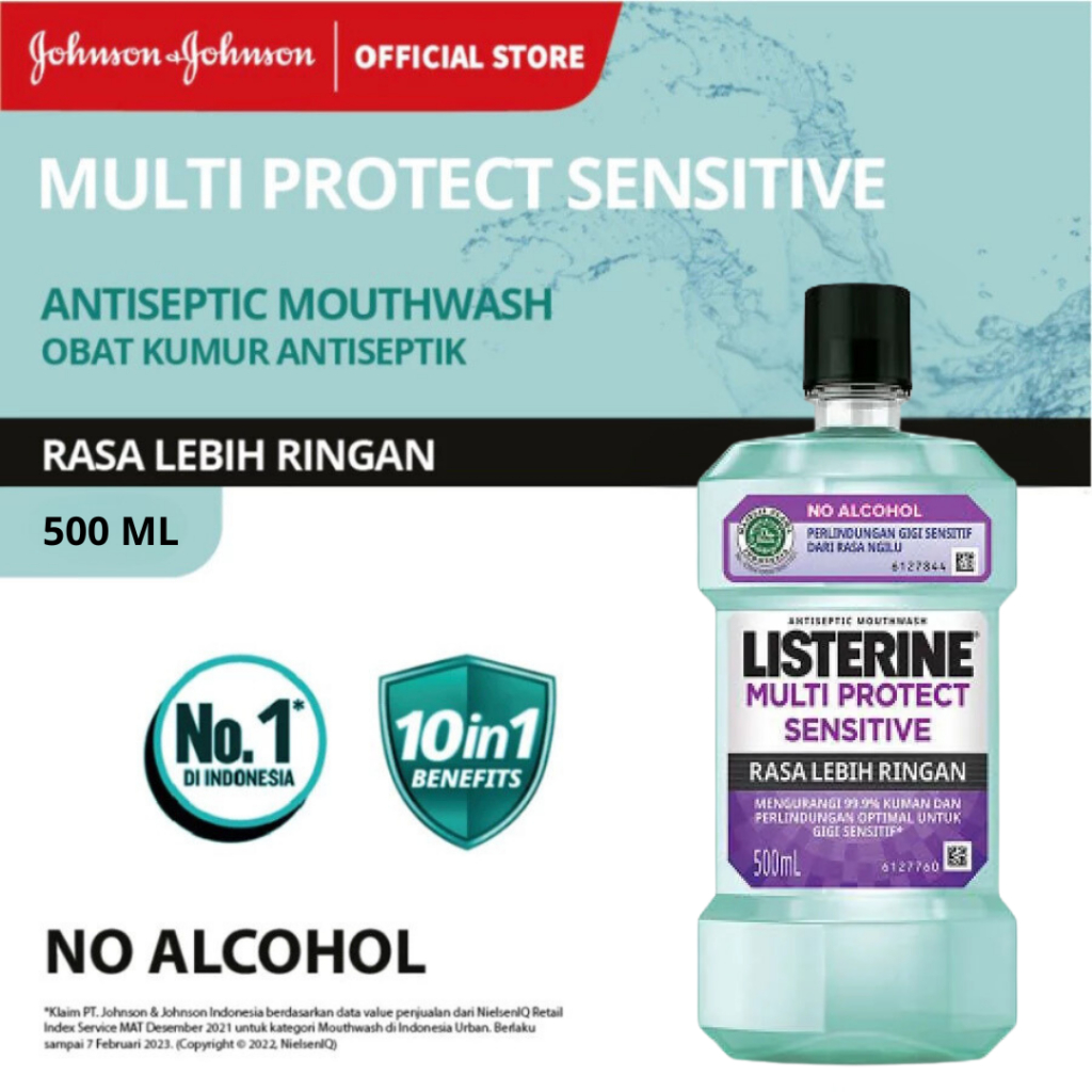 Jual LISTERINE MULTIPROTECT SENSITIVE 500 ML | Shopee Indonesia