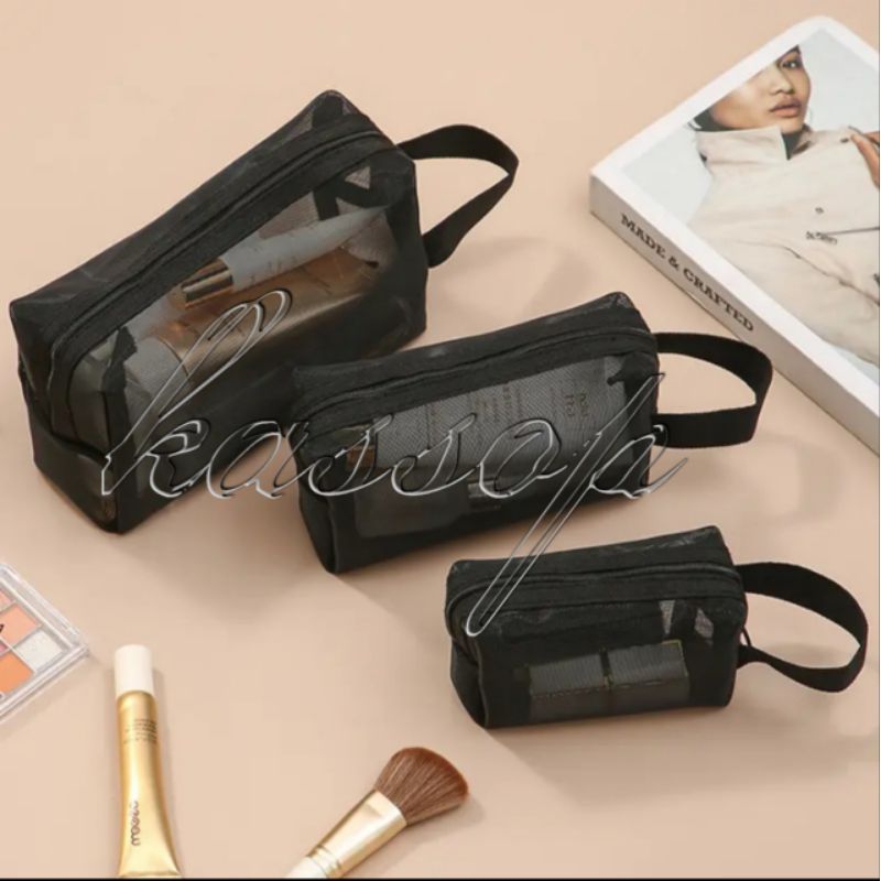 Jual NEW high quality tas makeup jaring portebel wadah perlengkapan ...