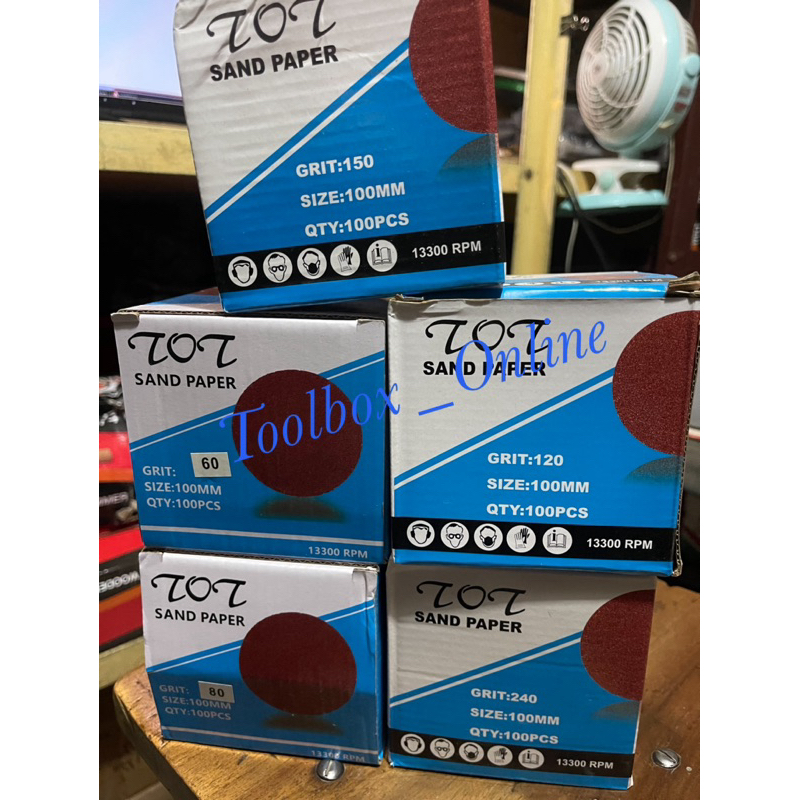 Jual Amplas Bulat Tempel Velcro Gurinda Merk TOT 1 kotak (100pcs ...