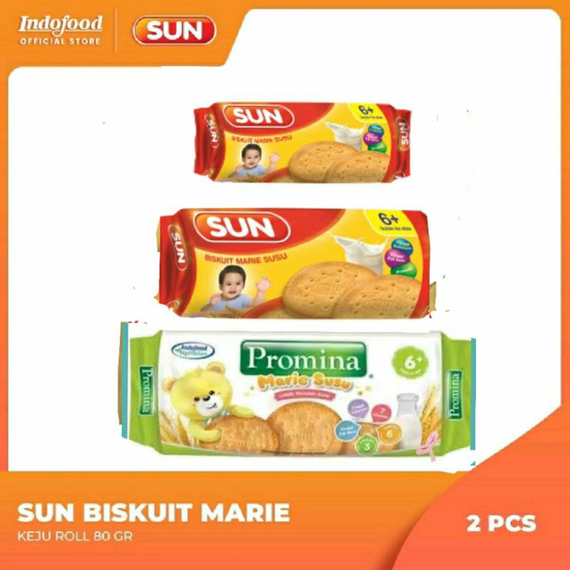 Jual PROMINA/SUN Marie susu Regal 80gr & 150gr / Cemilan sehat bayi ...