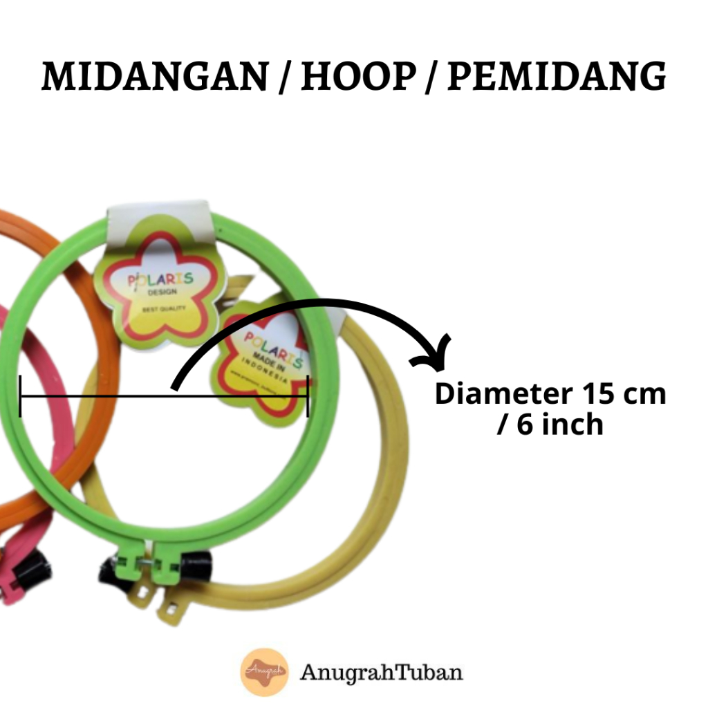 Jual [15 CM] Midangan Plastik / Hoop / Pemidang / Widangan / Embroidery ...