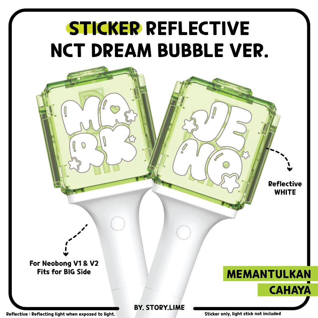 Jual Sticker Deco Reflective BUBBLE NCT DREAM Kpop Decal for NEOBONG ...