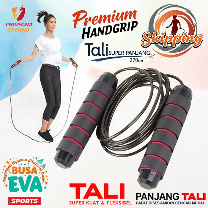 Jual Jump Rope Skiping Jump Rope Skiping Workout Lompat Tali Foam Jump ...
