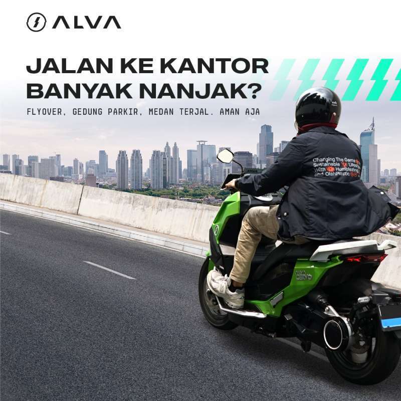 Jual Alva Cervo Sepeda Motor Listrik 2 Baterai Shopee Indonesia