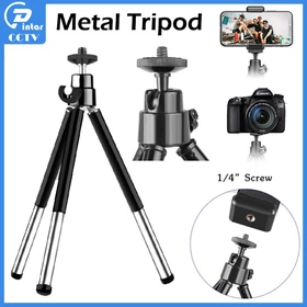 Aluminum Alloy Table Tripod Mini Tripod Metal With Handphone Holder Clip For HP Camera Tripod