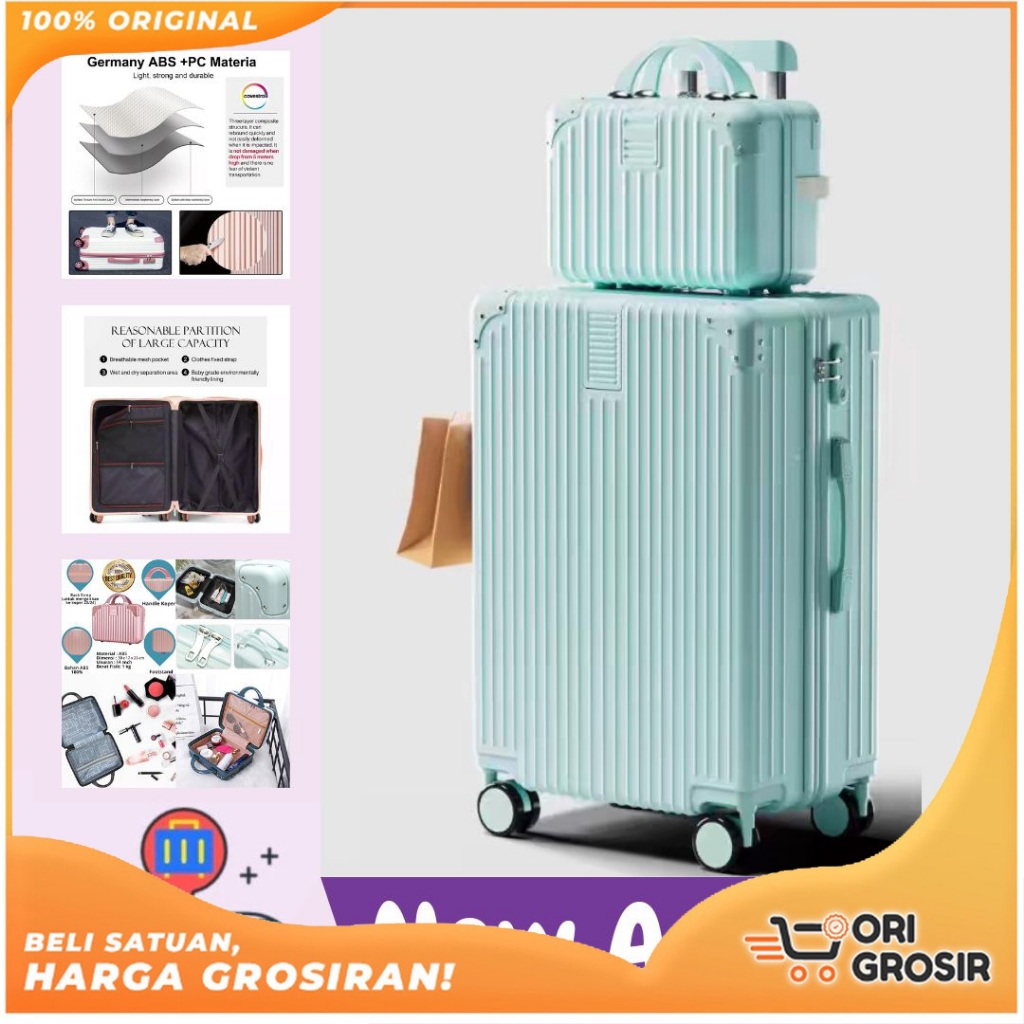 Jual [Koper modis untuk wanita] Koper wanita berbahan PC -Koper 20/24 ...