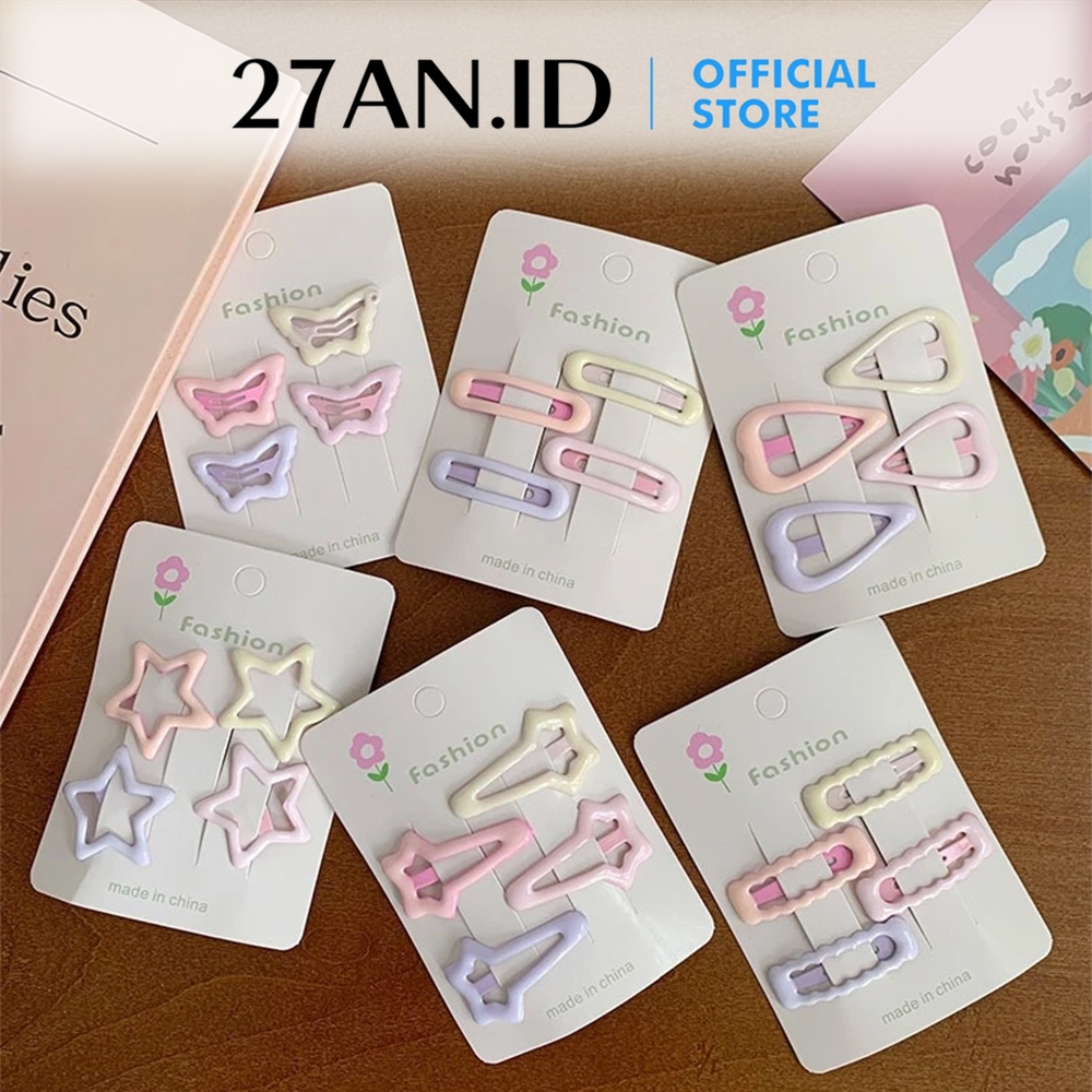 Jual (27AN.ID) Jepit Rambut Anak Isi 4 H720 Bentuk Lucu Warna Warni ...