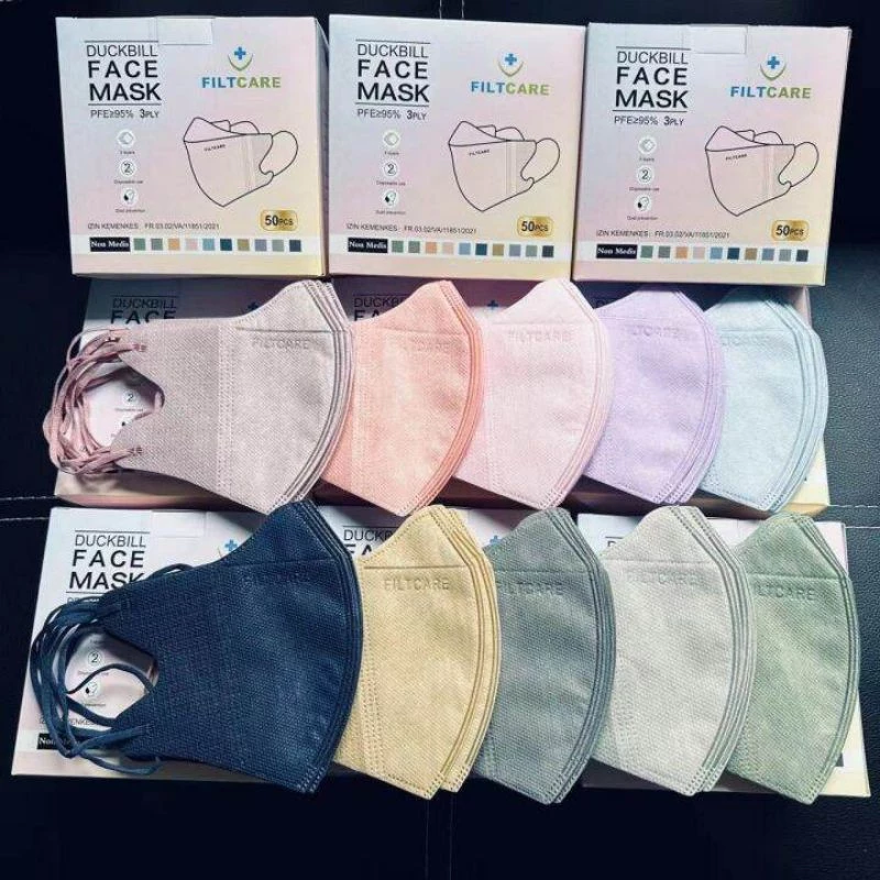 Masker Duckbill Mix Warna Warni 1 Box Isi 50 Pcs