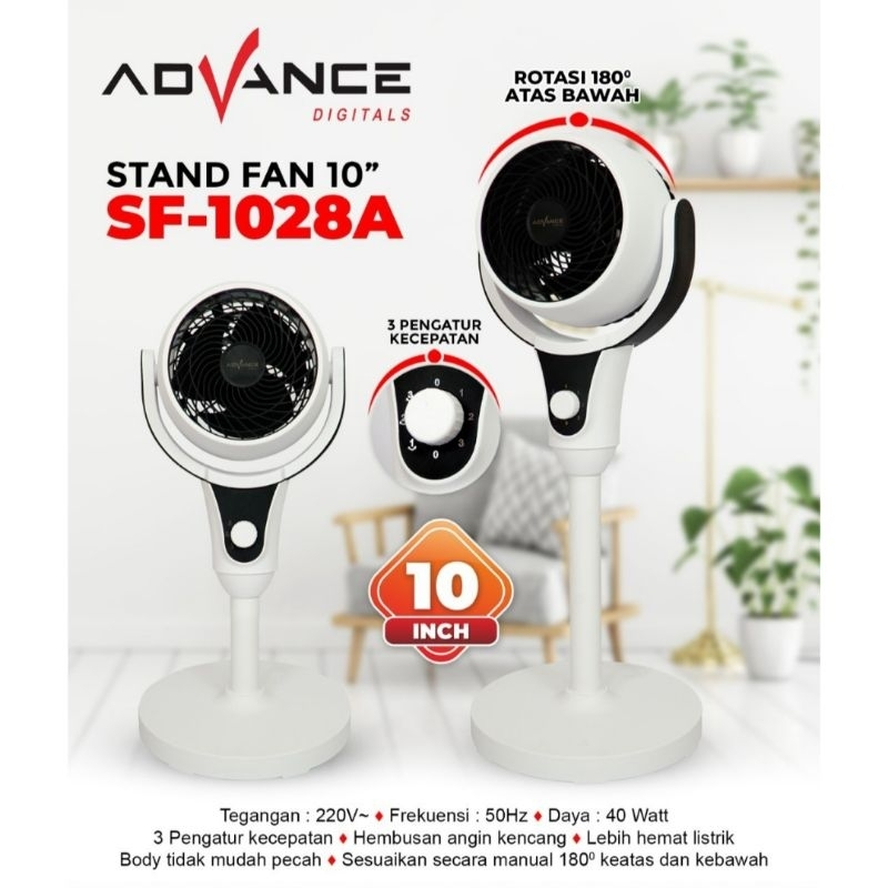 Jual Advance SF-1028A Kipas Angin Berdiri Stand Fan 10