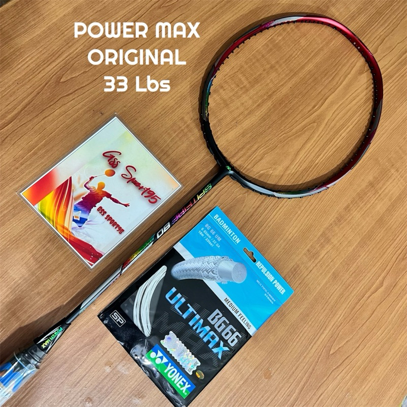 Jual RAKET BADMINTON POWER MAX SPITFIRE 80 ORI | Shopee Indonesia
