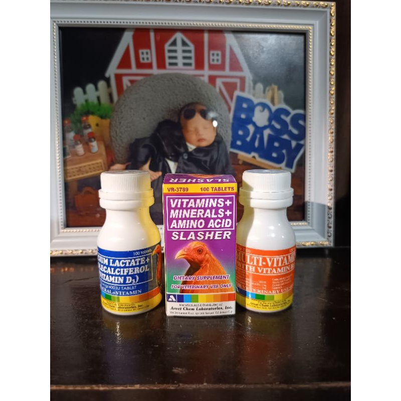 Jual Slasher plus Multivitamin dan Multicalsium Paket Rawatan Ayam ...