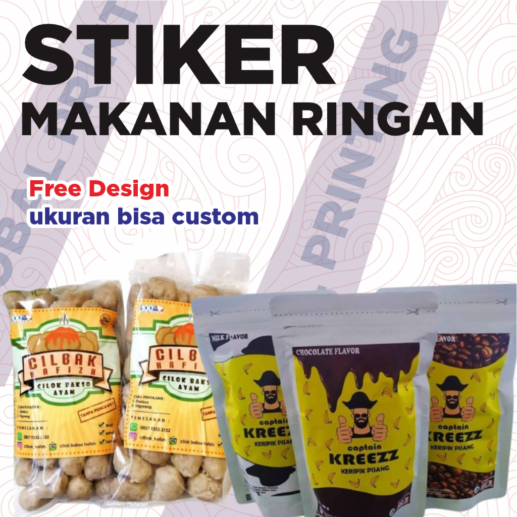 Jual Stiker Label Makanan Kering Custom Branding Sendiri | Shopee Indonesia