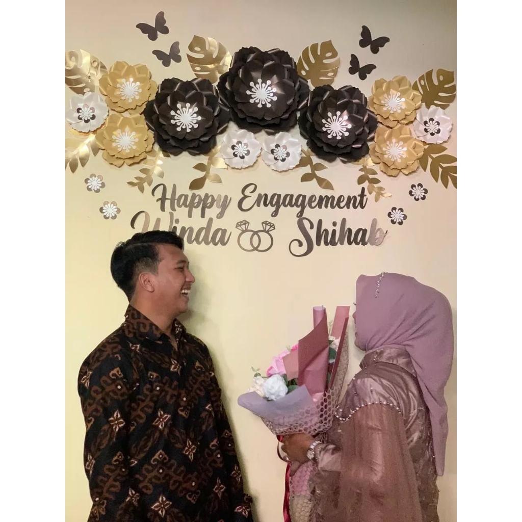 Ready Paper Flower Engagement dekorasi lamaran Wedding Khitbahday TIPE Z1 by.asflowerpaper