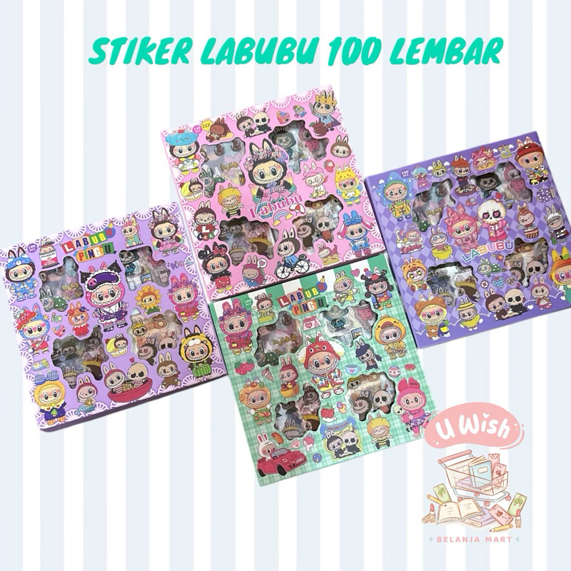 Jual [100 LEMBAR] STIKER LABUBU MOMO ANNE KOREA LUCU | Shopee Indonesia