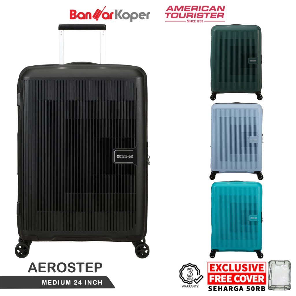 Jual American Tourister Aerostep Koper 24 Inch Hardcase PP Anti Pecah ...