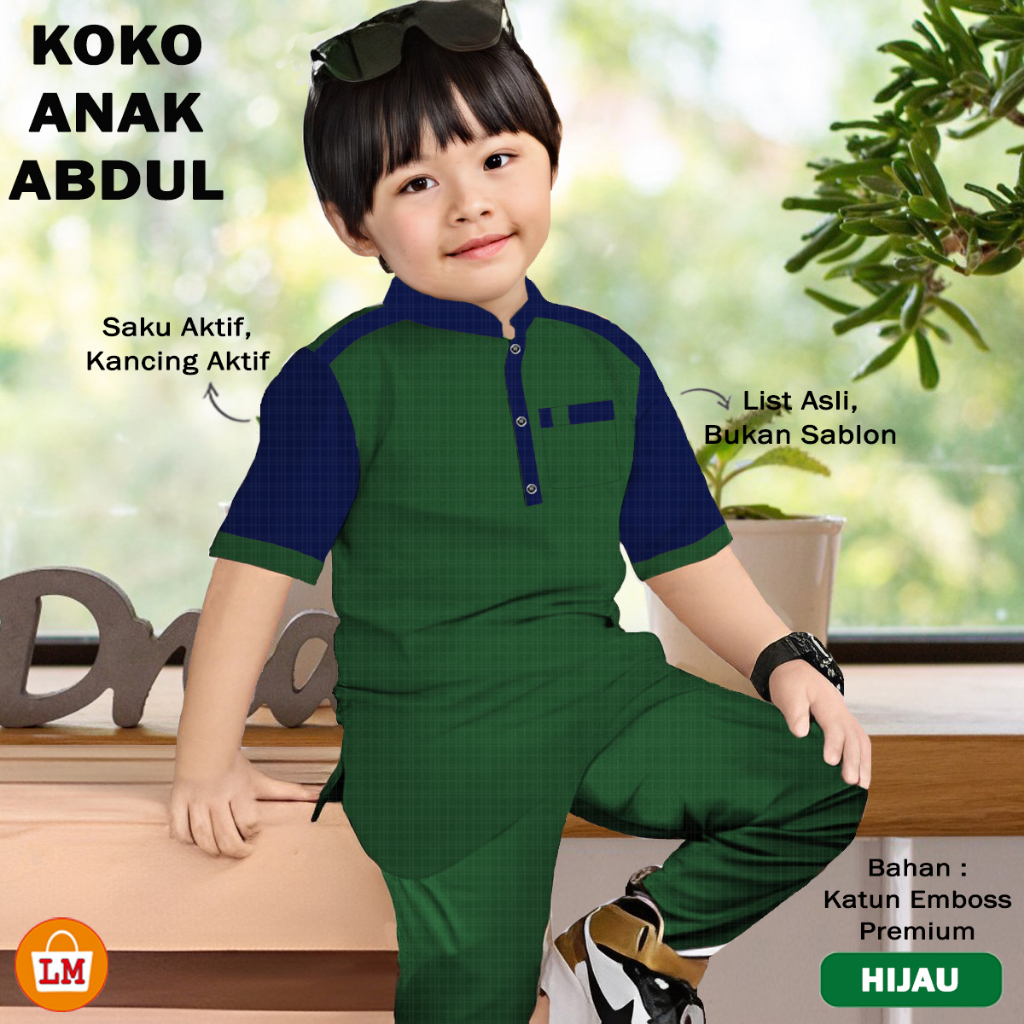 Jual ilham - setelan baju koko anak cowo pria laki laki katun adem ...