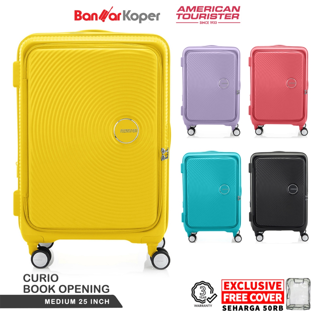 Jual American Tourister Curio Koper 25 Inch Front Open Hardcase PP Anti ...