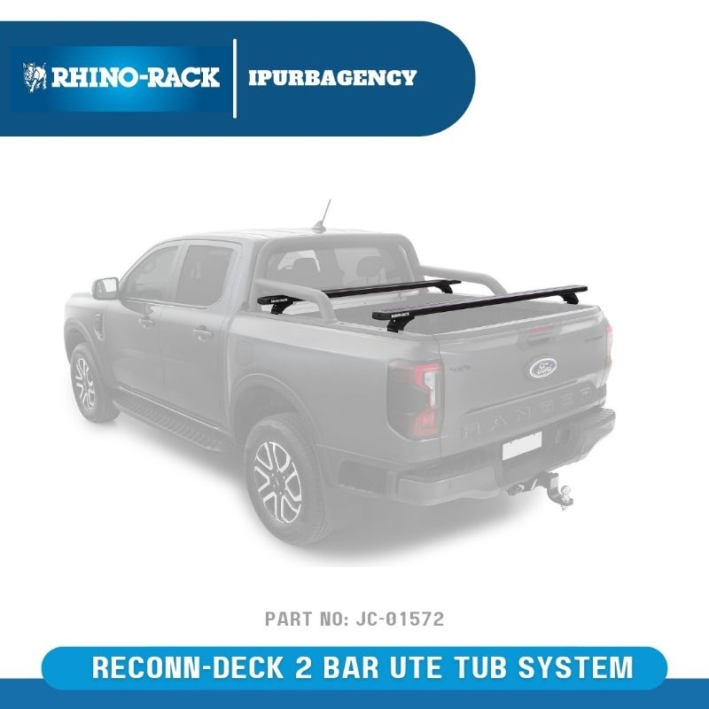 Jual Rhino Rack Reconn Deck 2 Bar Ute Tub System Ford Ranger Raptor ...