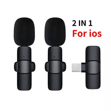 LUXIAN LENTIVEN Wireless Mikrofon Dengan Clip On Wireless Microphone Mikrofon Portable