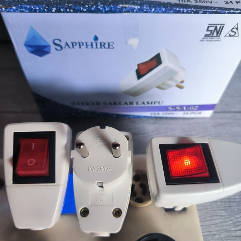 Jual SAPPHIRE S-SA-02 STEKER SAKLAR LAMPU ON OFF / COLOKAN LISTRIK ON ...
