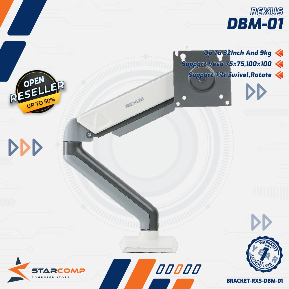 Jual Bracket Monitor Rexus DBM-01 - Monitor Arm Rexus DBM01 | Shopee ...
