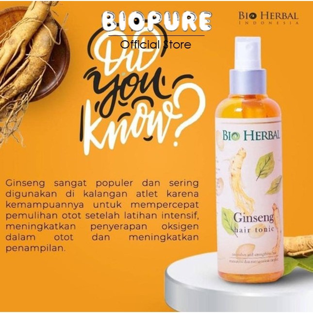Jual BIOPURE Bio Herbal Hair Tonic - 1 Pcs Ginseng Tonik Rambut ...