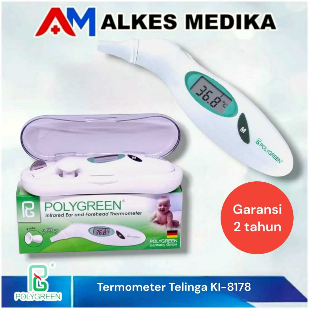 Jual POLYGREEN - Termometer Infrared Telinga dan Dahi K18176 | Shopee ...