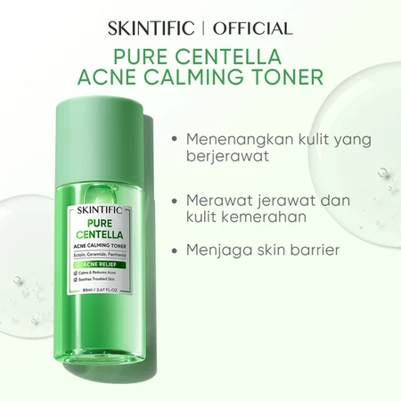 Pratinjau SKINTIFIC - Pure Centella Acne Calming Toner 80ml