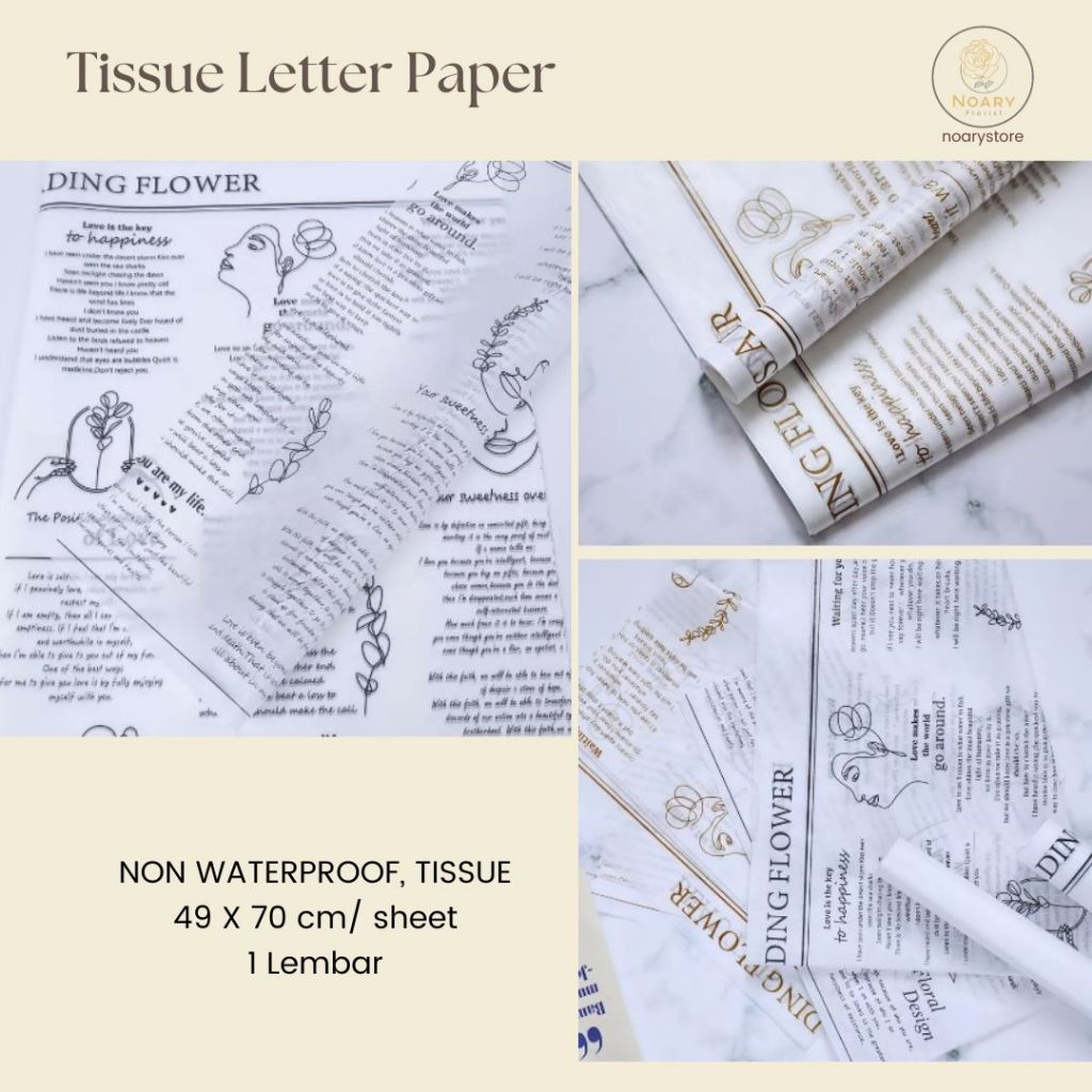 Jual TISSUE LETTER PAPER / Cotton Roll / Kain Roll / Tissue Paper ...
