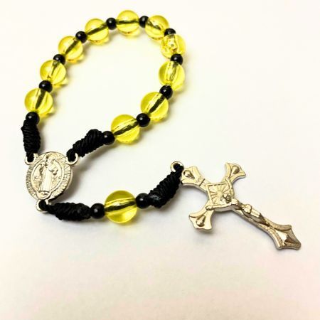 Rosario Mini Marmer Bercorak Emas - Rosario Souvenir Pernikahan Katolik 4