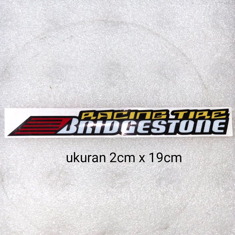 Jual stiker vinyl tulisan (Racing tire bridgestone) | Shopee Indonesia