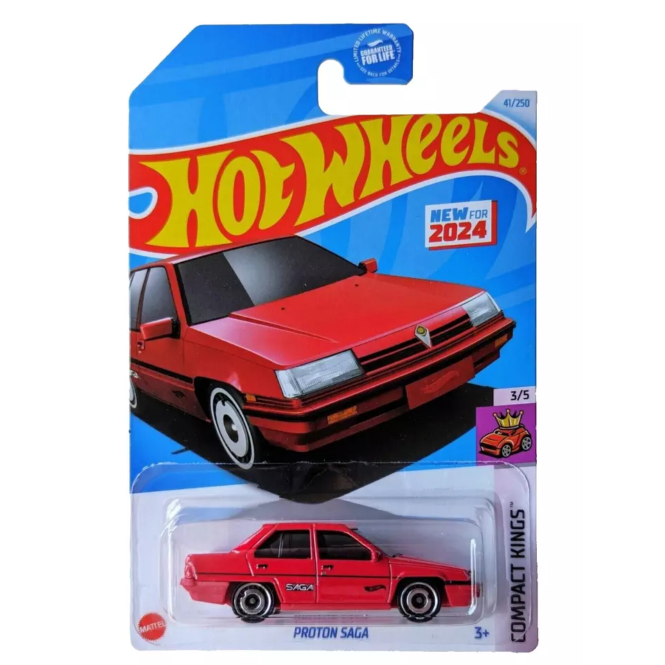 Jual Hot Wheels 2024 B case Red Proton Saga New for 2024 US CARD ...