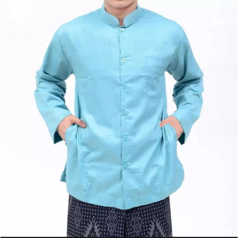 (TERLARIS) Baju Muslim Koko Habib Haibah Polos Saku samping Model AMMU
