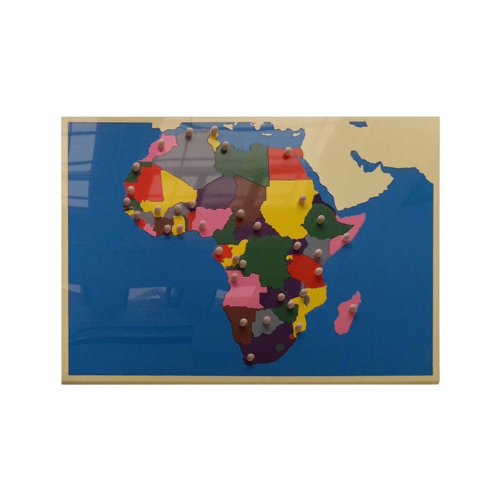 Jual Puzzle Map of Africa and Control Map (Printed) Montessori Material ...